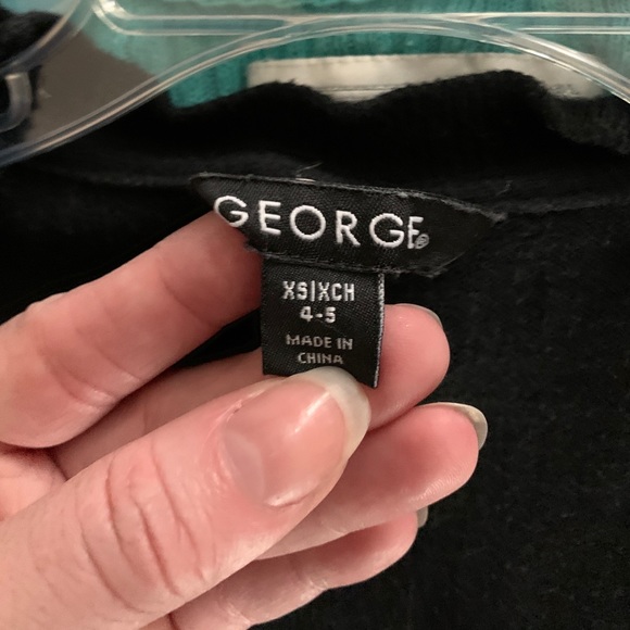 Girl’s Black Cardigan Sweater - Picture 2 of 2